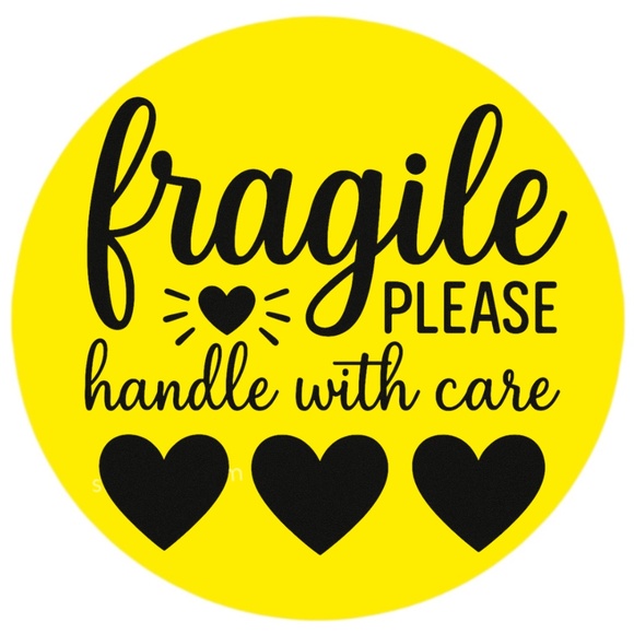 STICKERAFT Other - Fragile Handle With Care Stickers – 2" Round Labels – 100 PCS – 15 Color Options